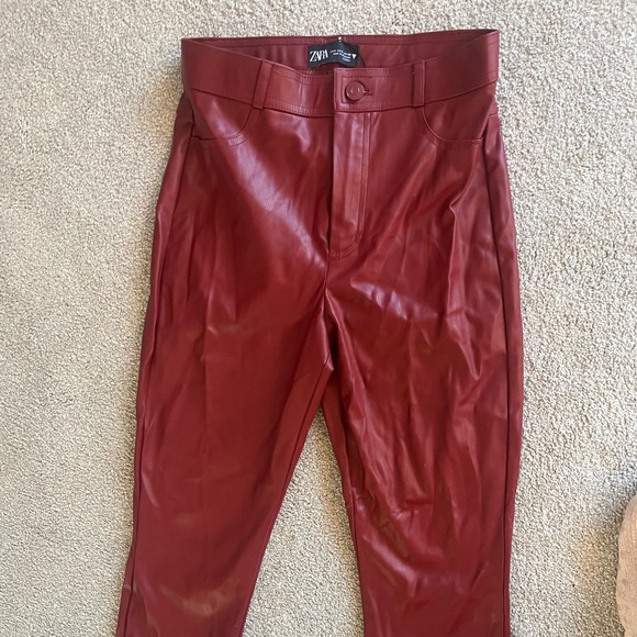 Zara Pants & Jumpsuits Zara Faux Leather Pants Poshmark